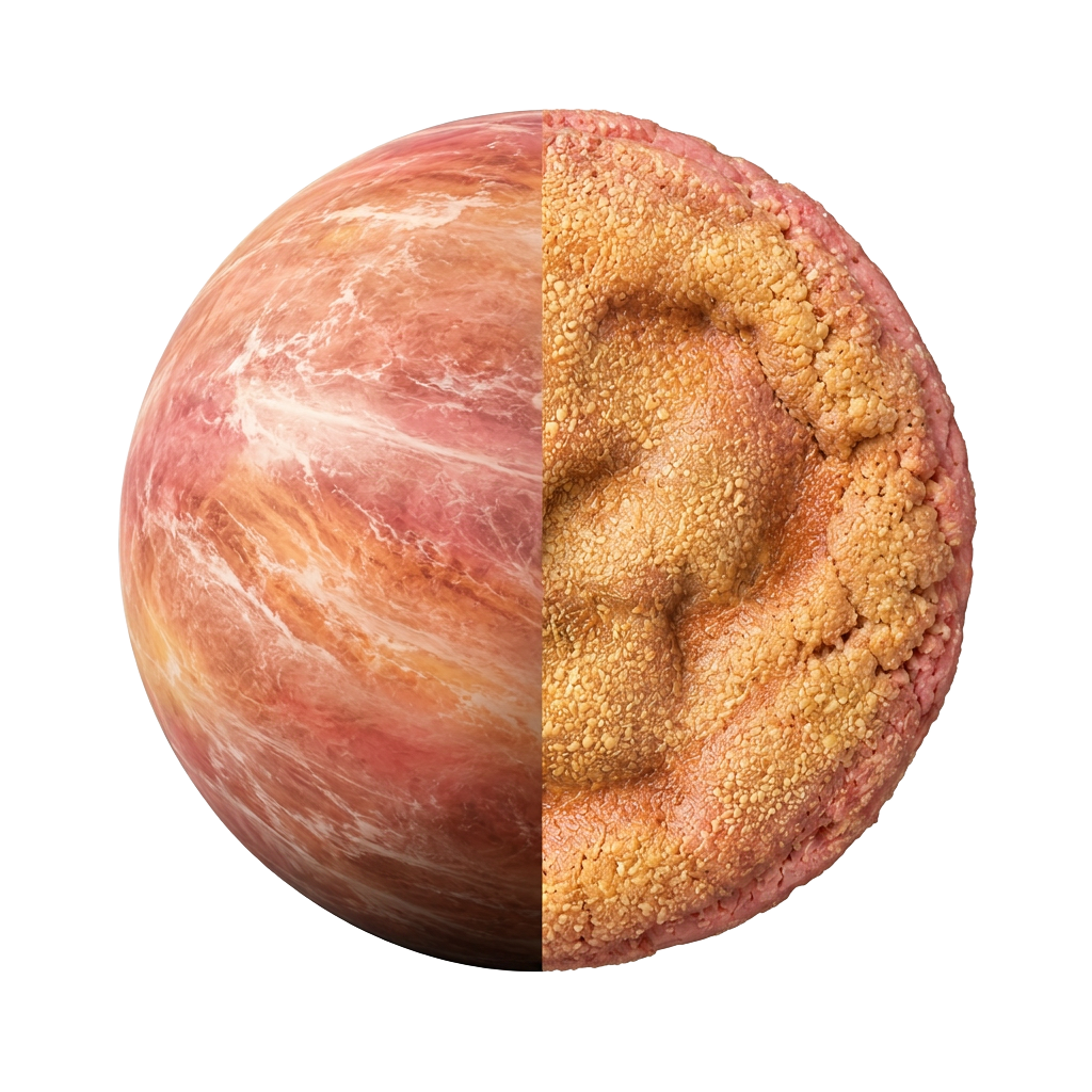 Venus — half celestial body, half filled cookie
